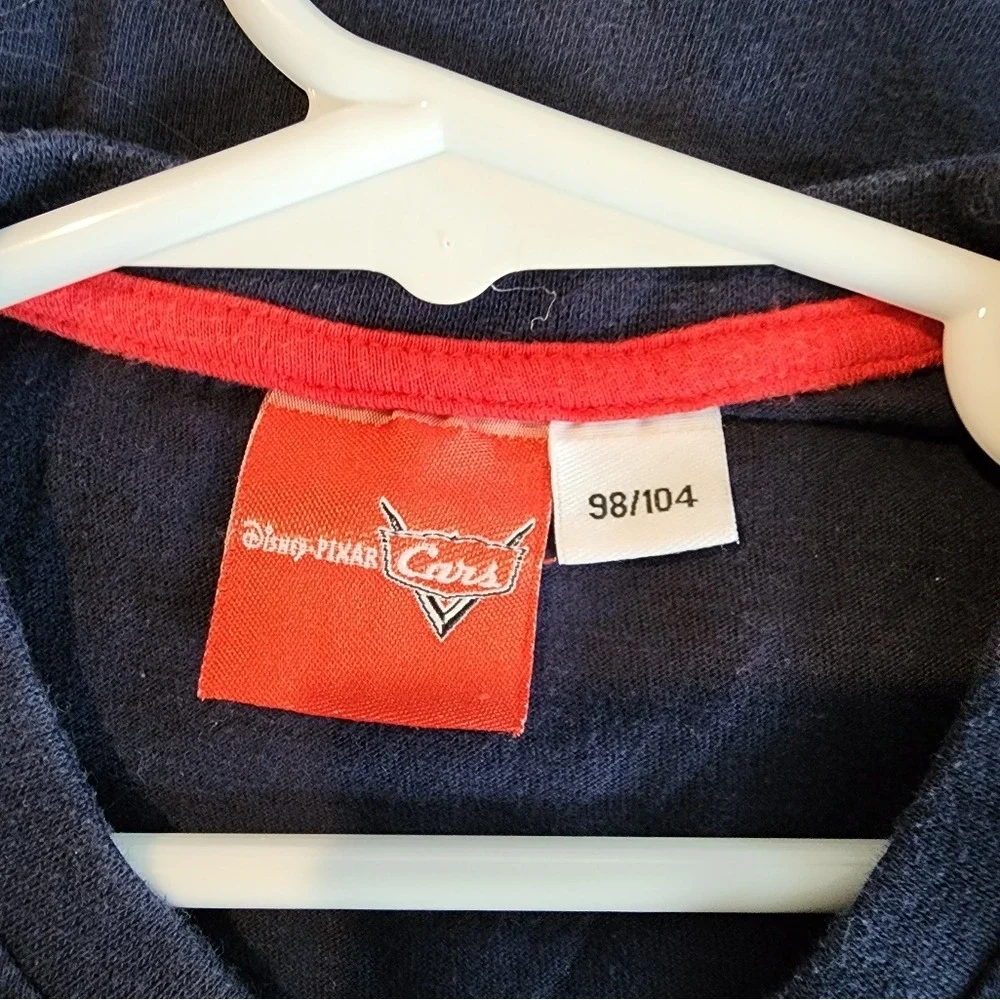 Disney Pixar Cars Lightning McQueen Pedal To The Metal Navy Blue T-Shirt 2-4T‎